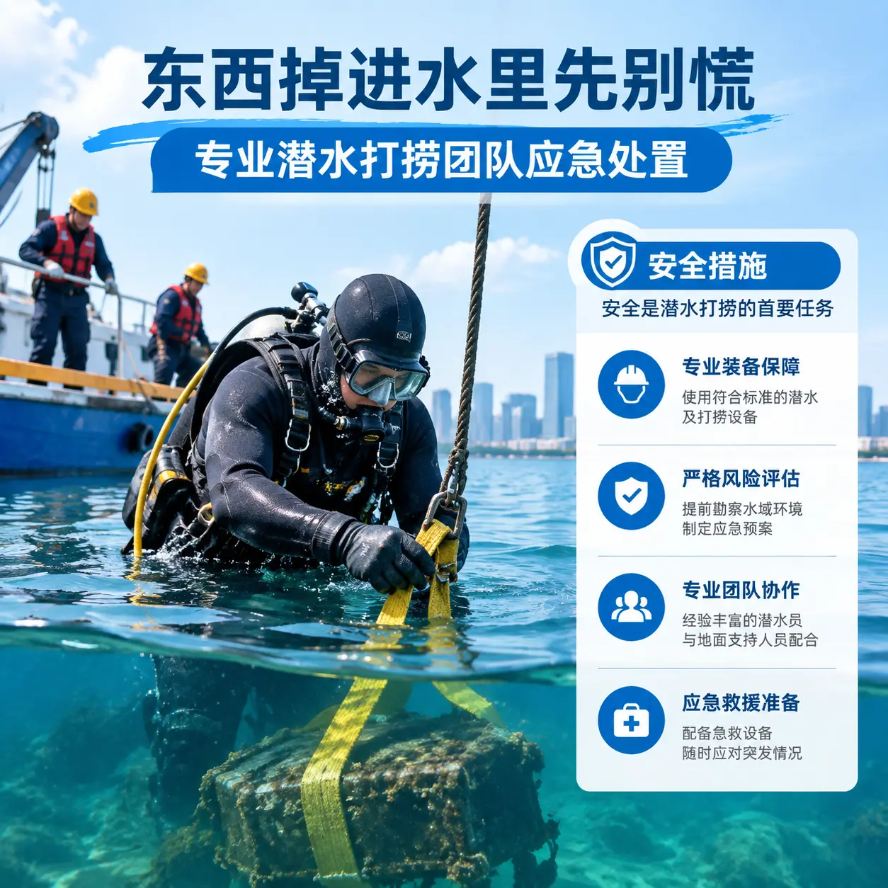 永定东西掉进水里先别慌,专业潜水打捞团队应急处置